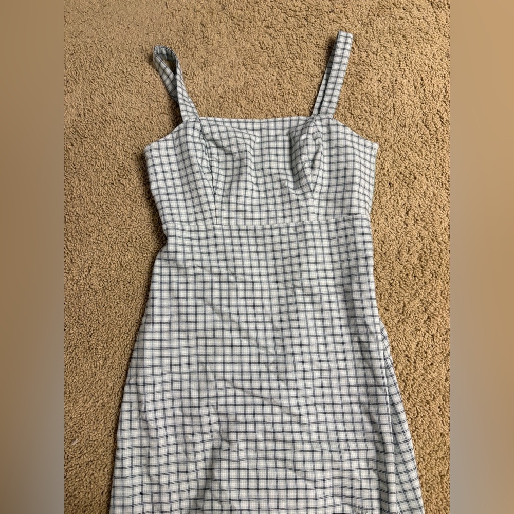 Hollister Blue and White Checkered Mini Dress